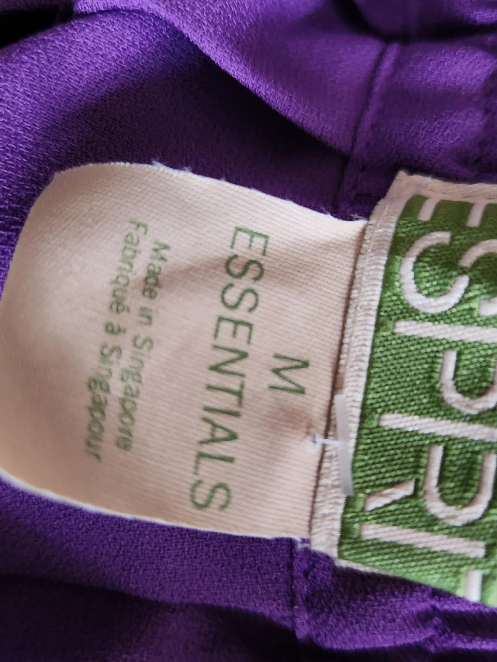 80s deadstock ESPRIT pleated skirt, Midi length, medium, purple, polyester